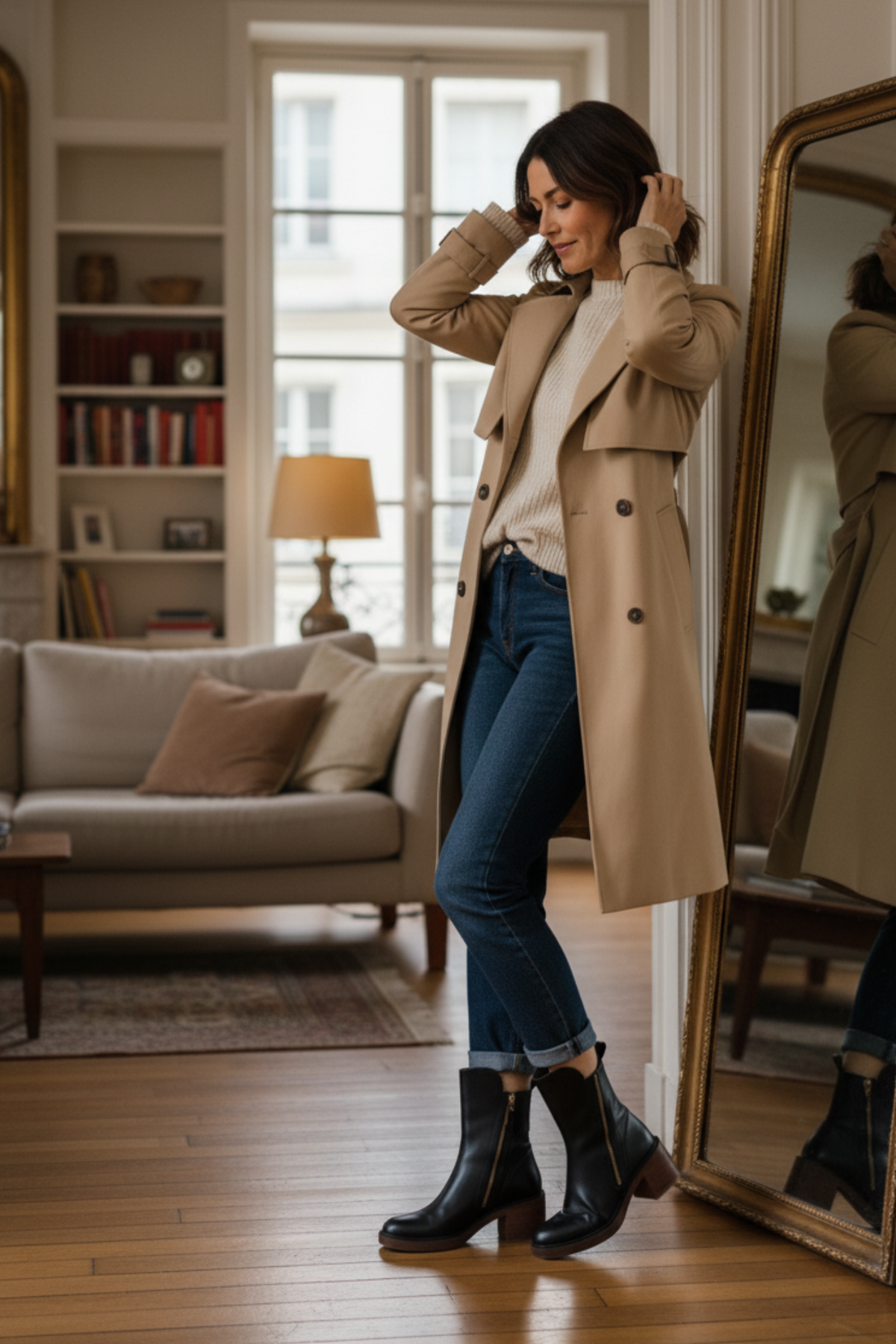 Pernelle | Leather Block Heel Boots