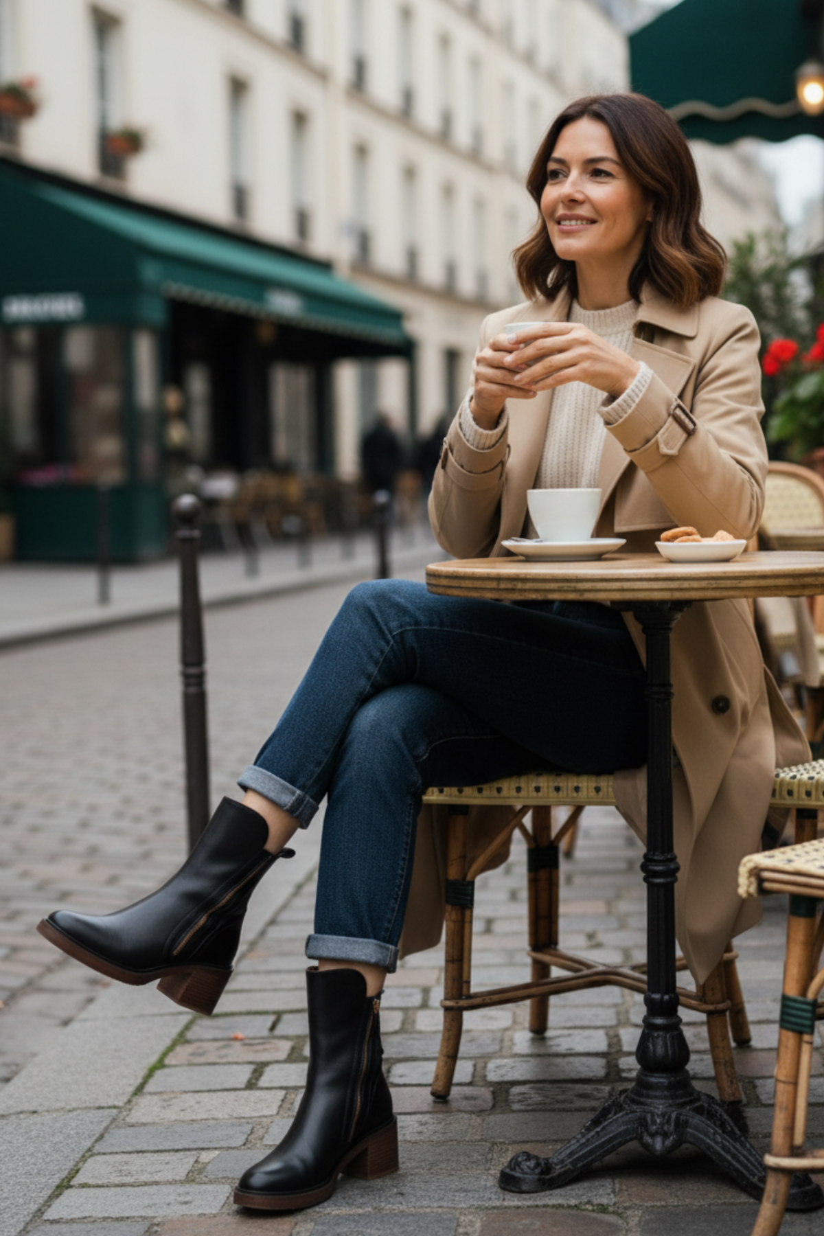 Pernelle | Leather Block Heel Boots