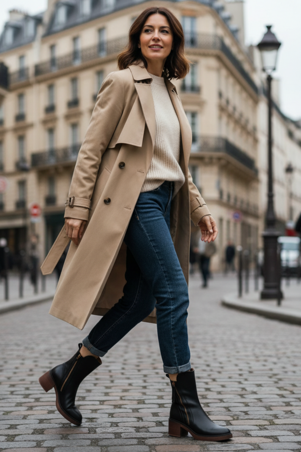 Pernelle | Leather Block Heel Boots