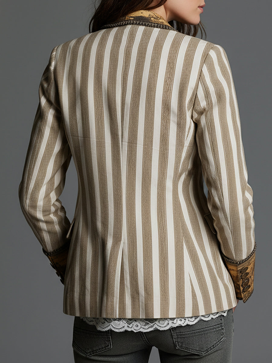 Isabella | Striped Bohemian Blazer