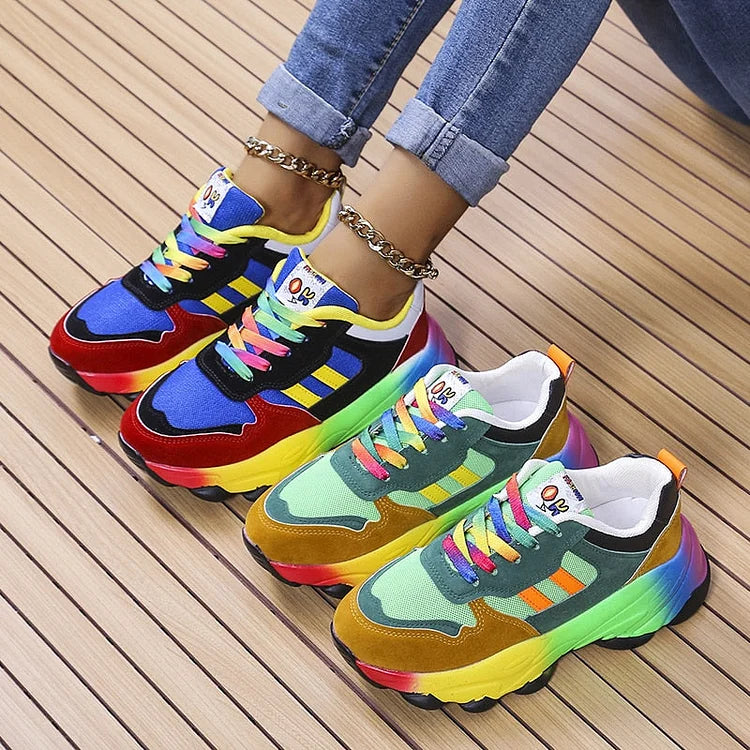 Isolina | Orthopedic Rainbow Sneakers