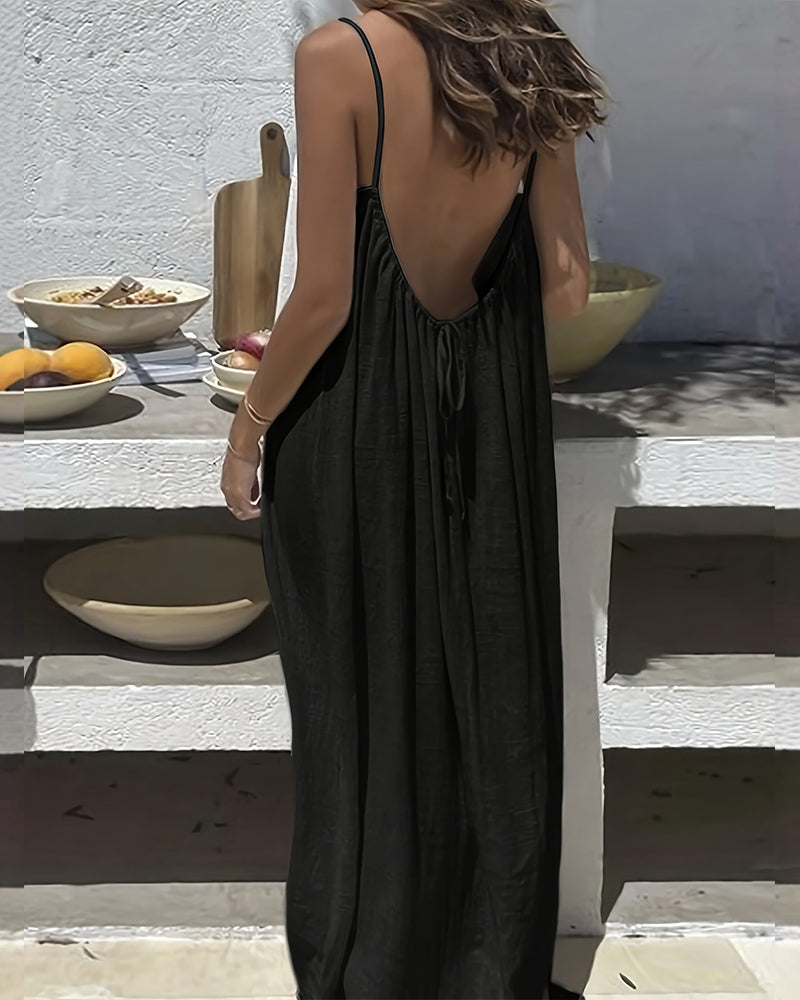 Emily | Backless Slip Lounge Dress