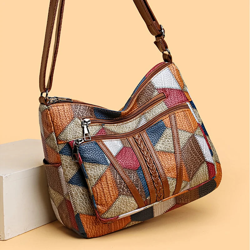 Margot | Patchwork Shoulder Bag