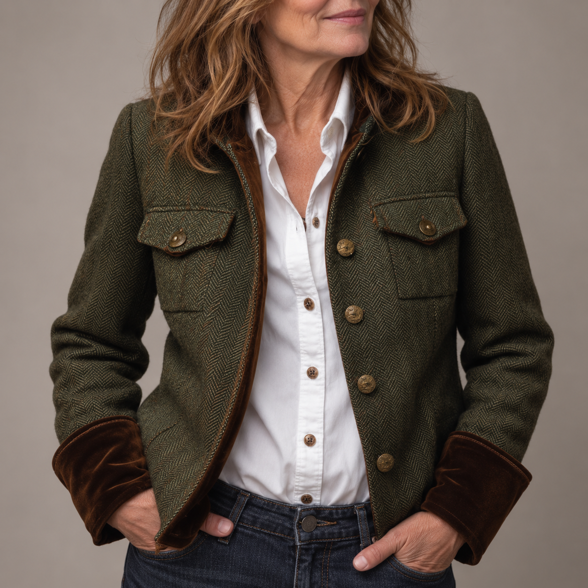 Evangeline | Herringbone Jacket
