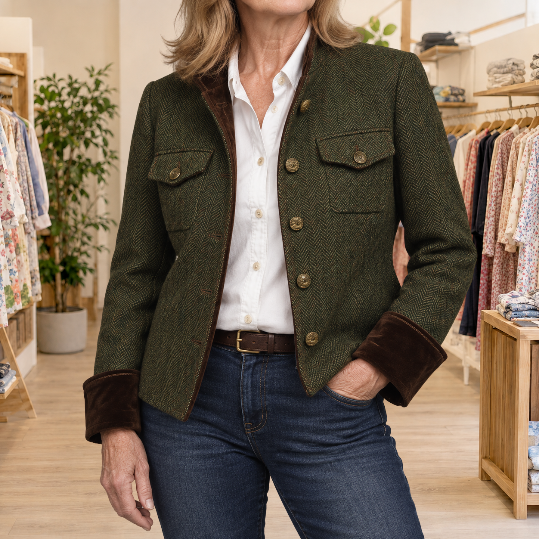 Evangeline | Herringbone Jacket