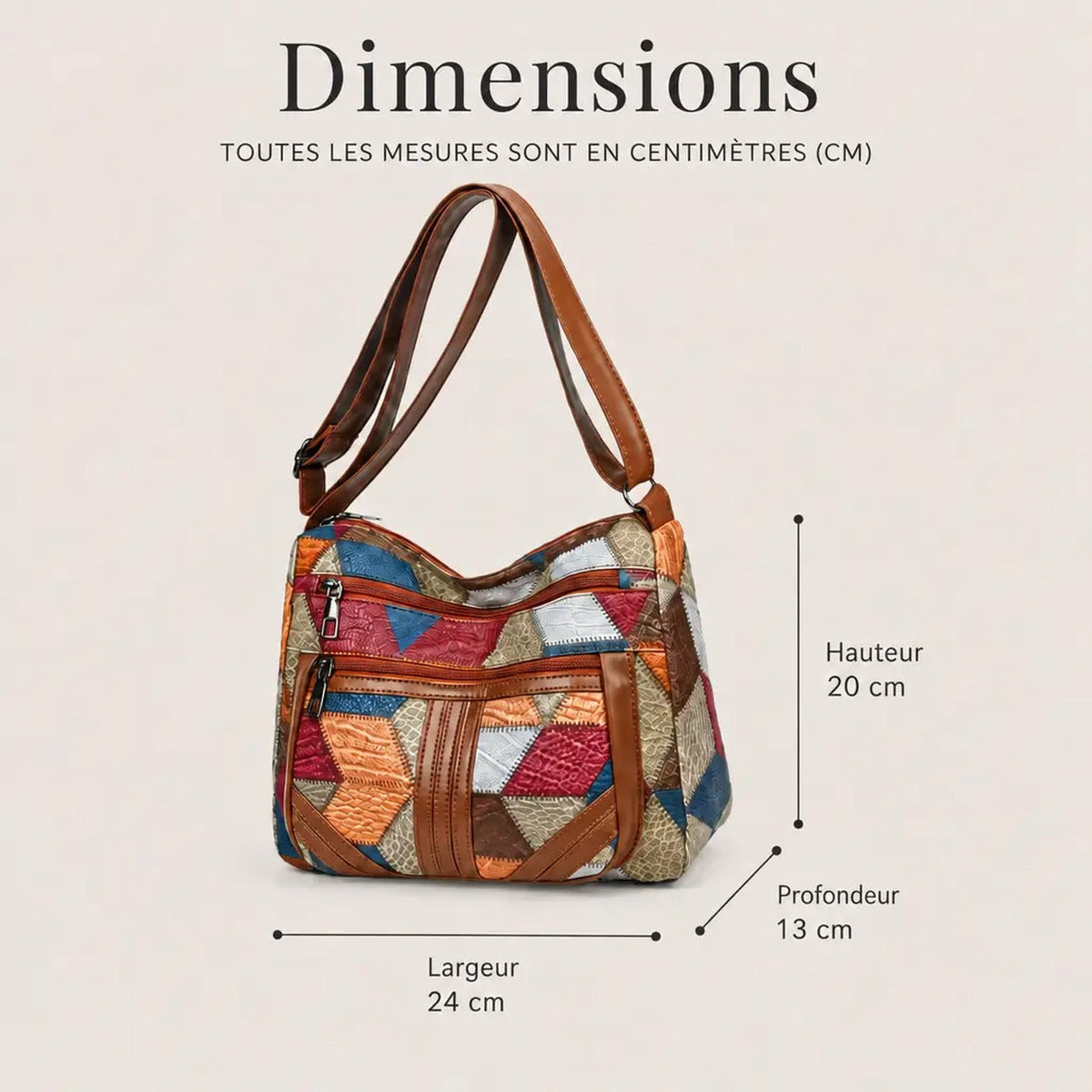 Margot | Patchwork Shoulder Bag