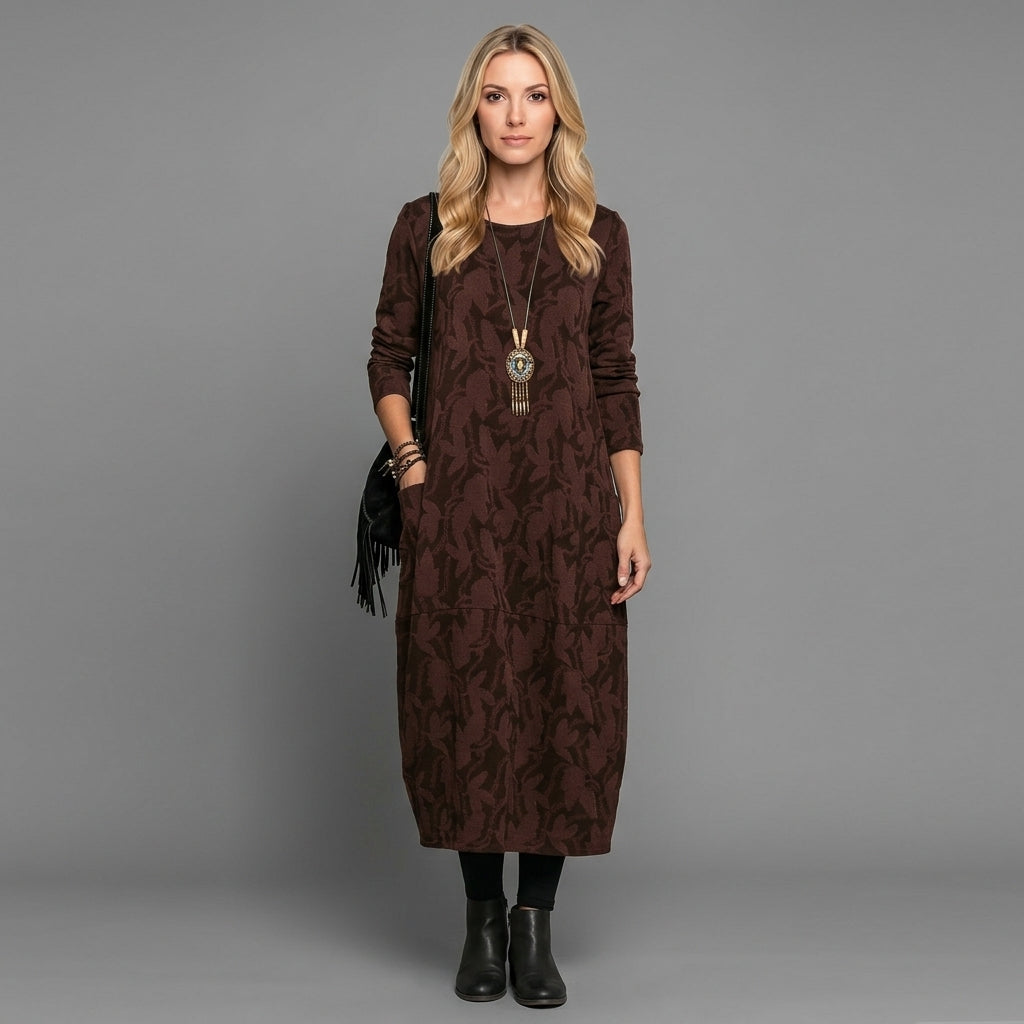 Eleanor | Elegant Long Sleeve Maxi Dress