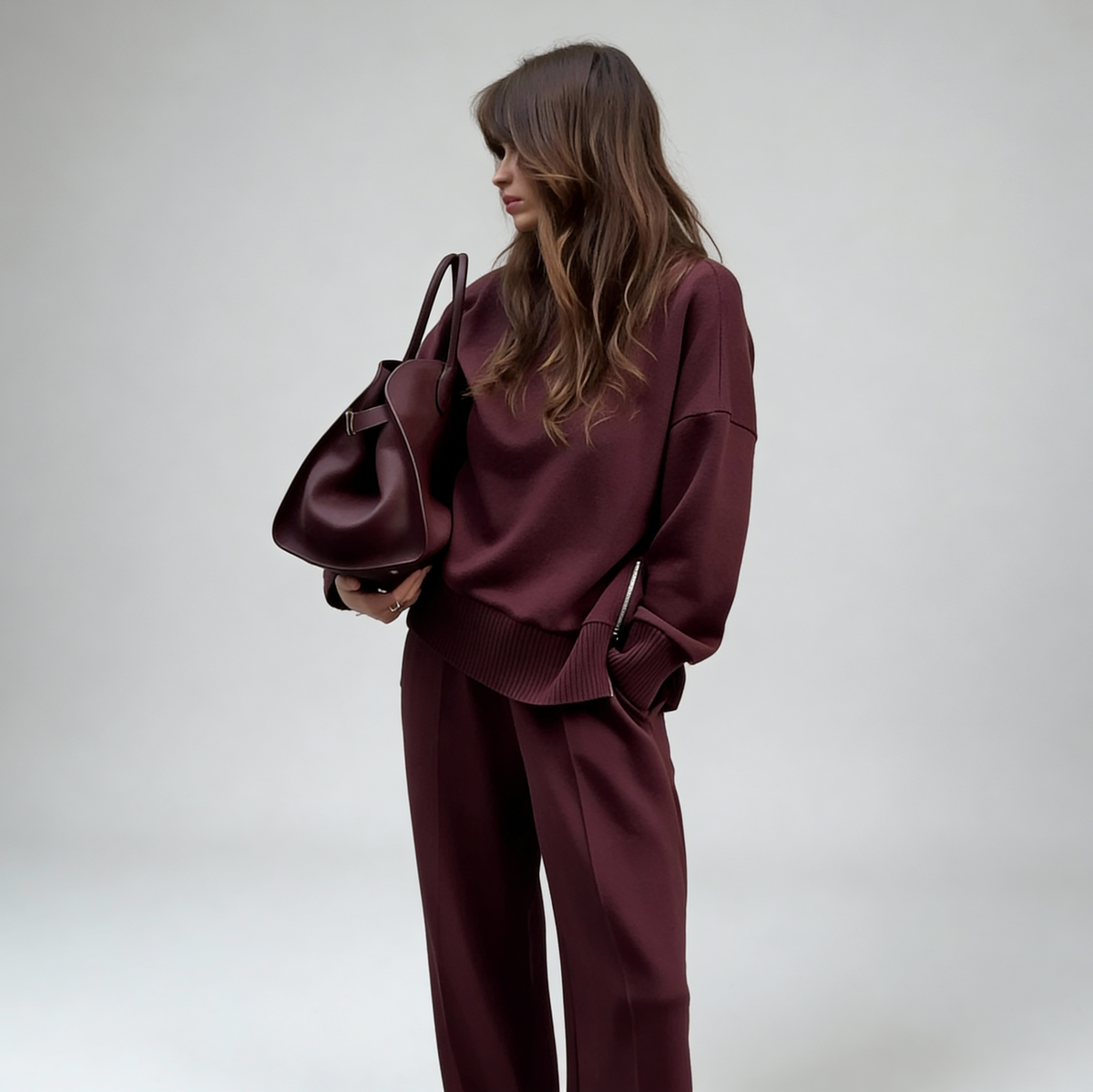 Noelle | Oversized Sweatshirt and Straight Pants Set