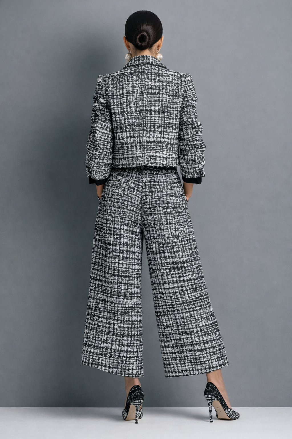 Lucia | Tweed Jacket and Wide-Leg Pants Set