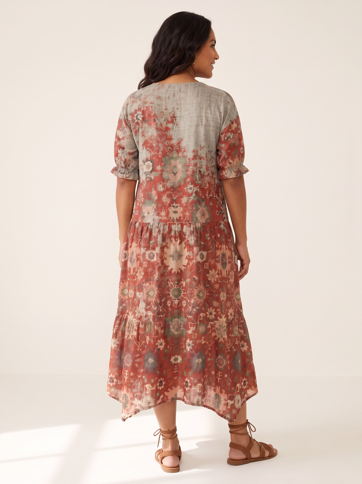 Saffron dress back view