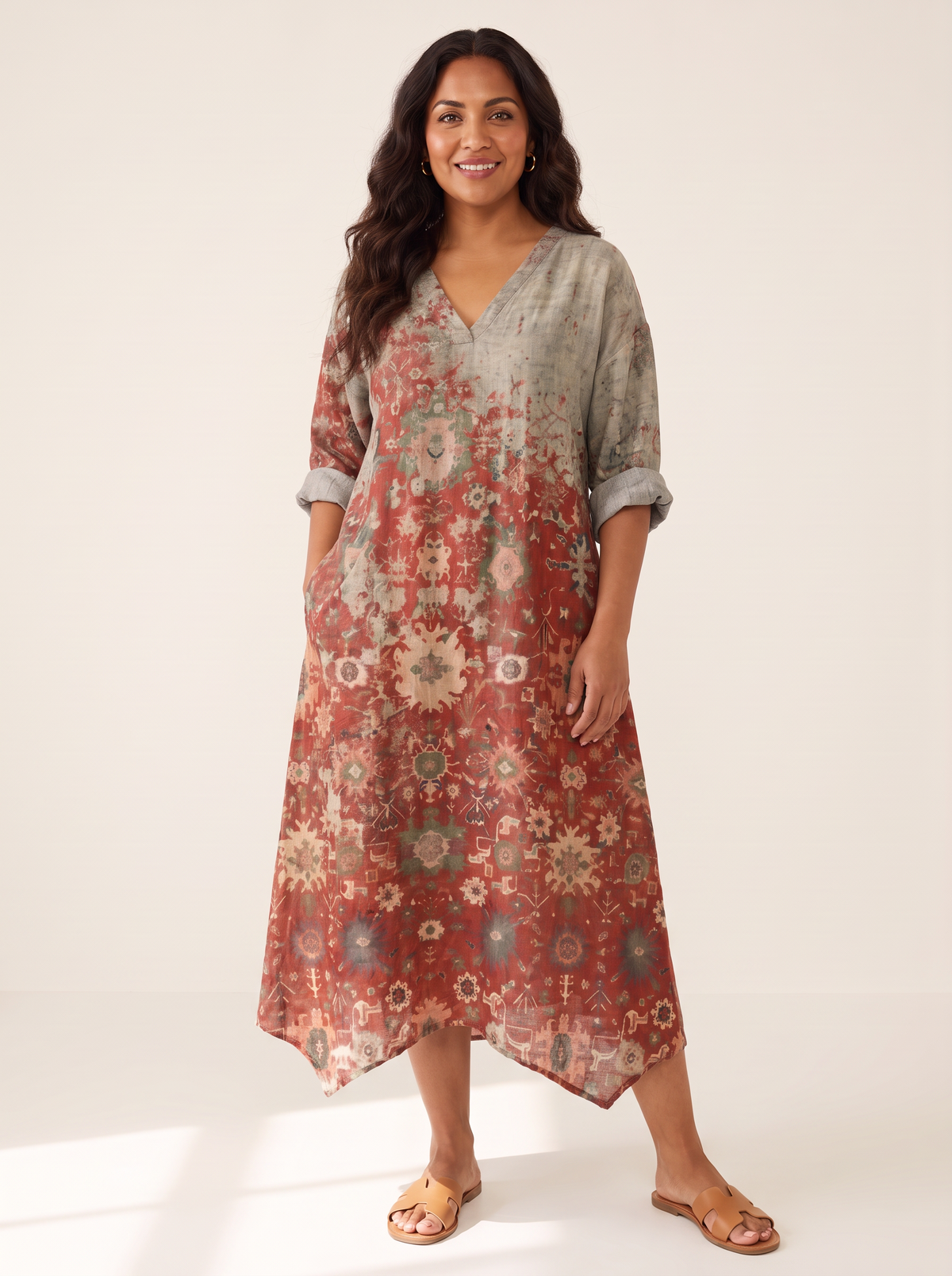 Saffron dress front view