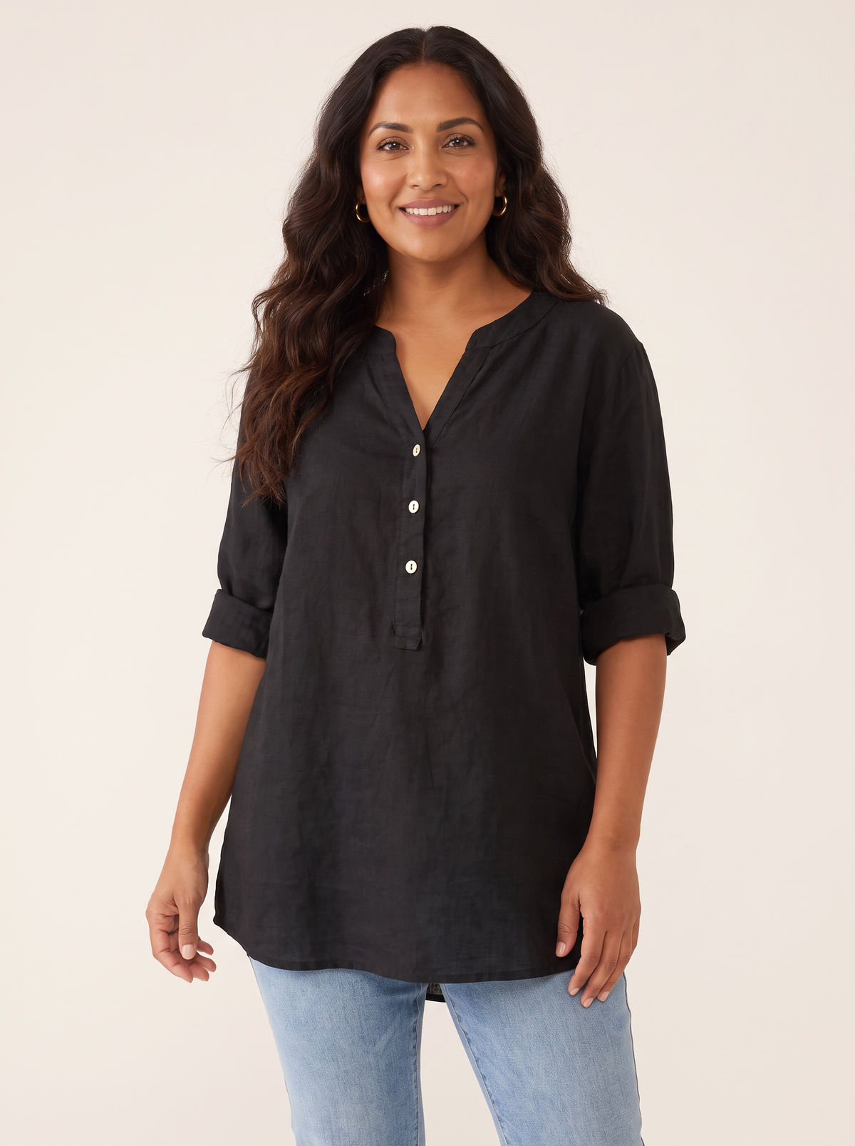 Veronique Black top front view