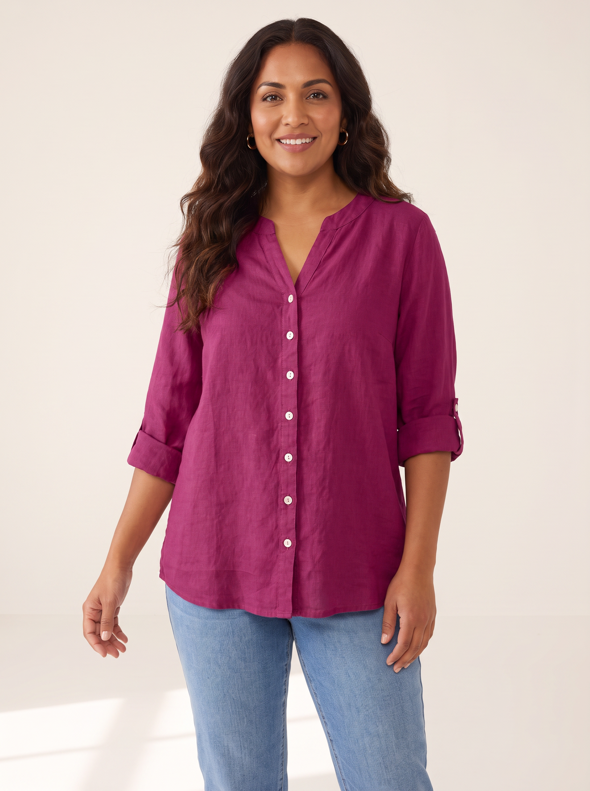 Veronique Pink top front view