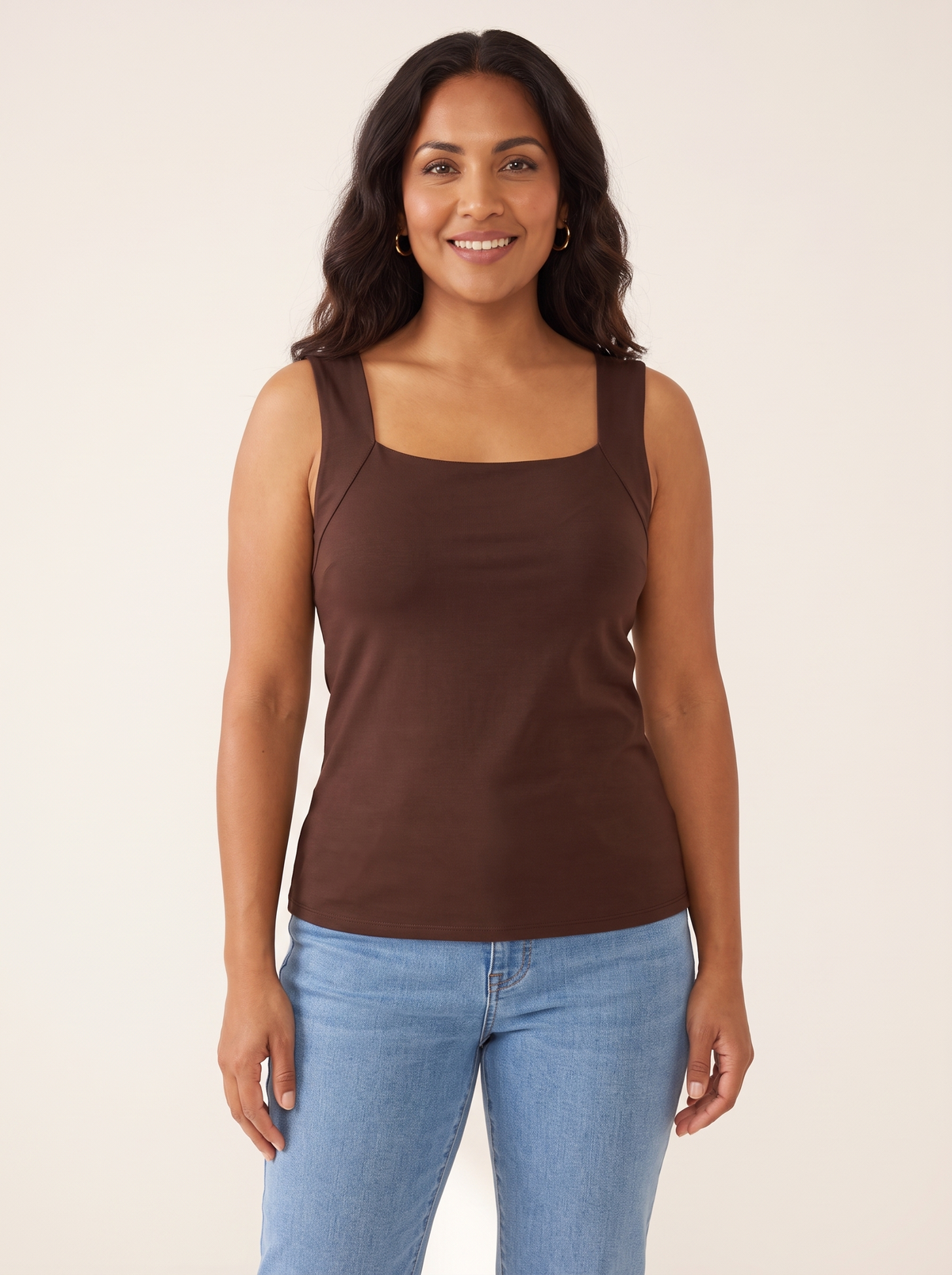 Roxy Brown top front view