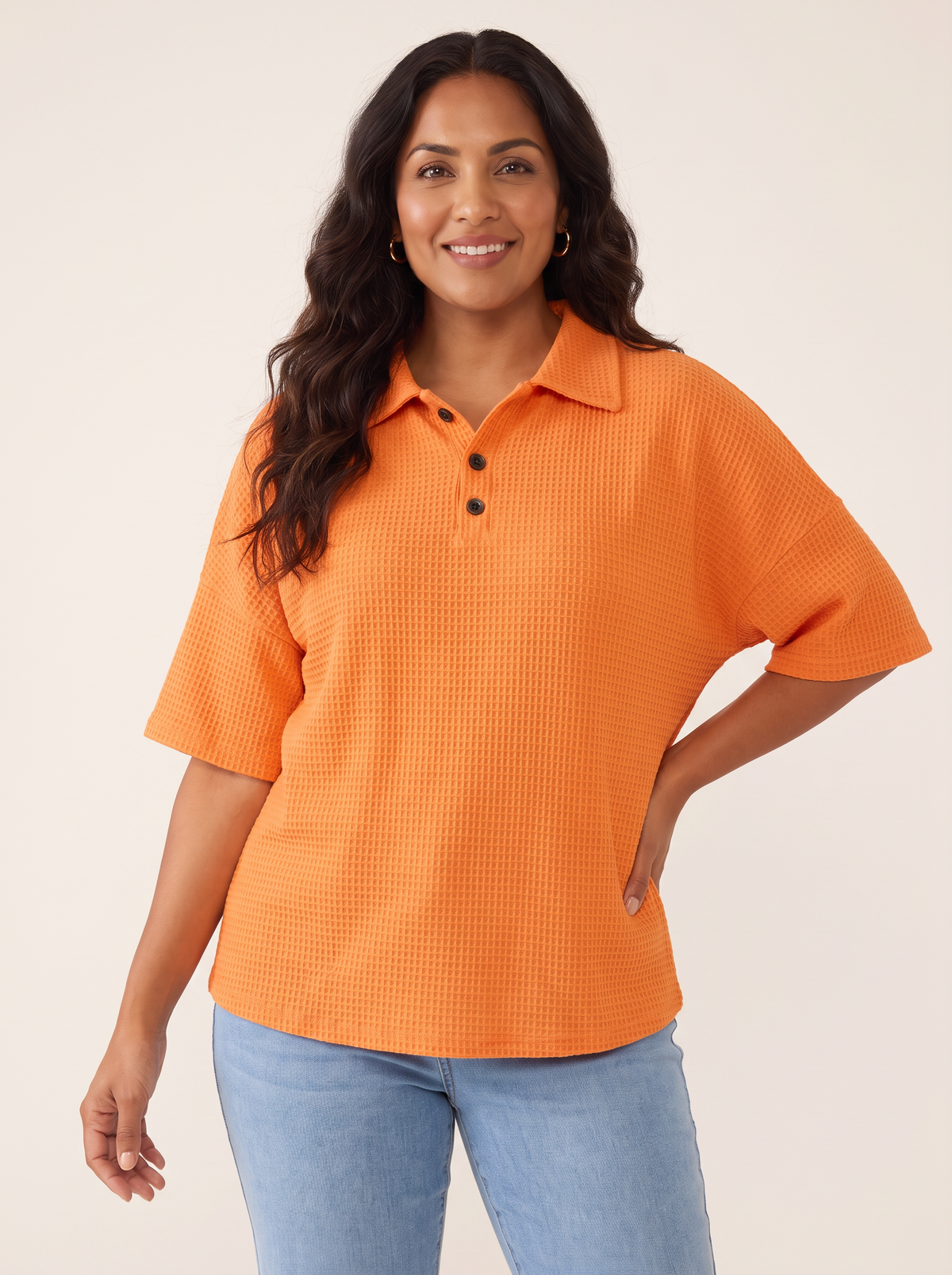 Peggie Orange top front view