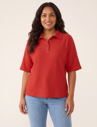 Peggie Red top front view