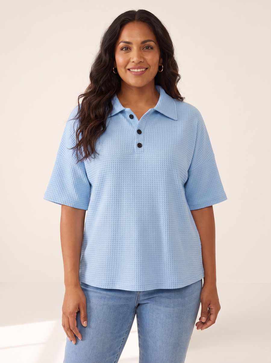 Peggie Blue top front view