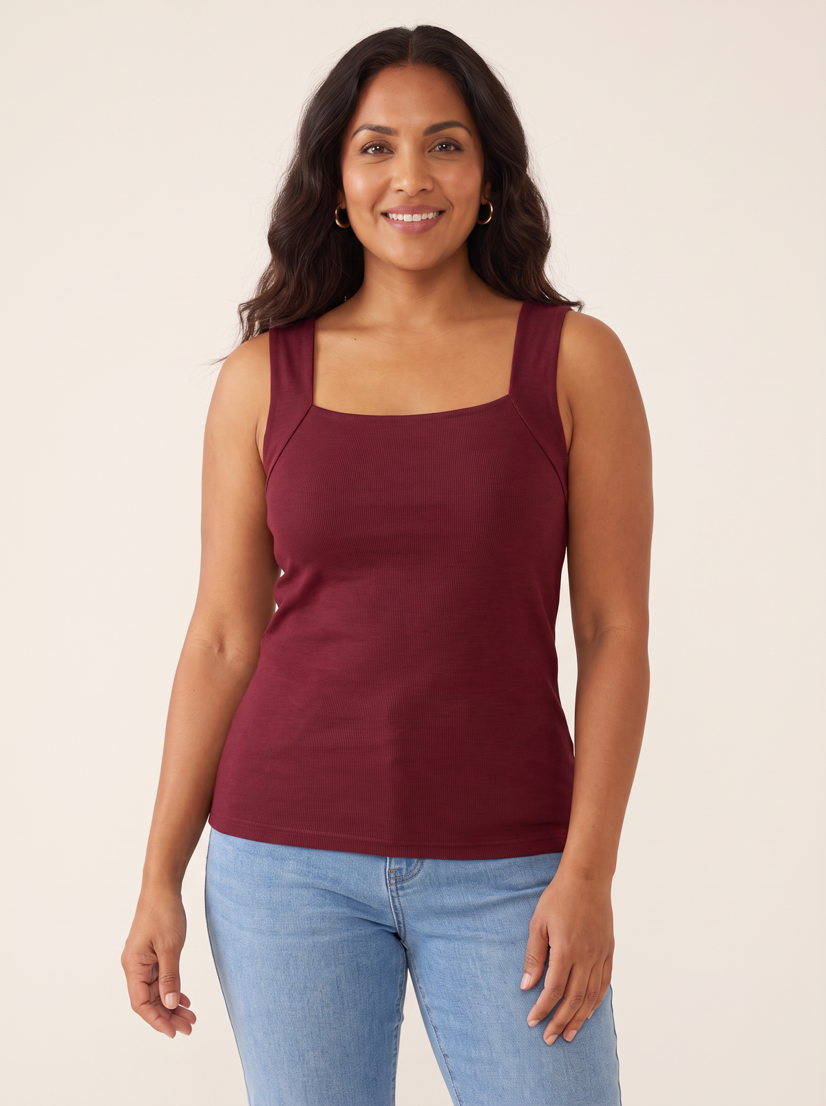Roxy Burgundy top front view