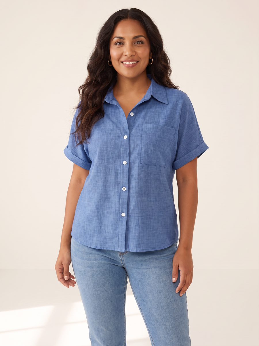 Zandra Blue top front view