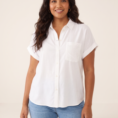 Gustie White top front view