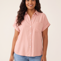 Gustie Blush Pink top front view