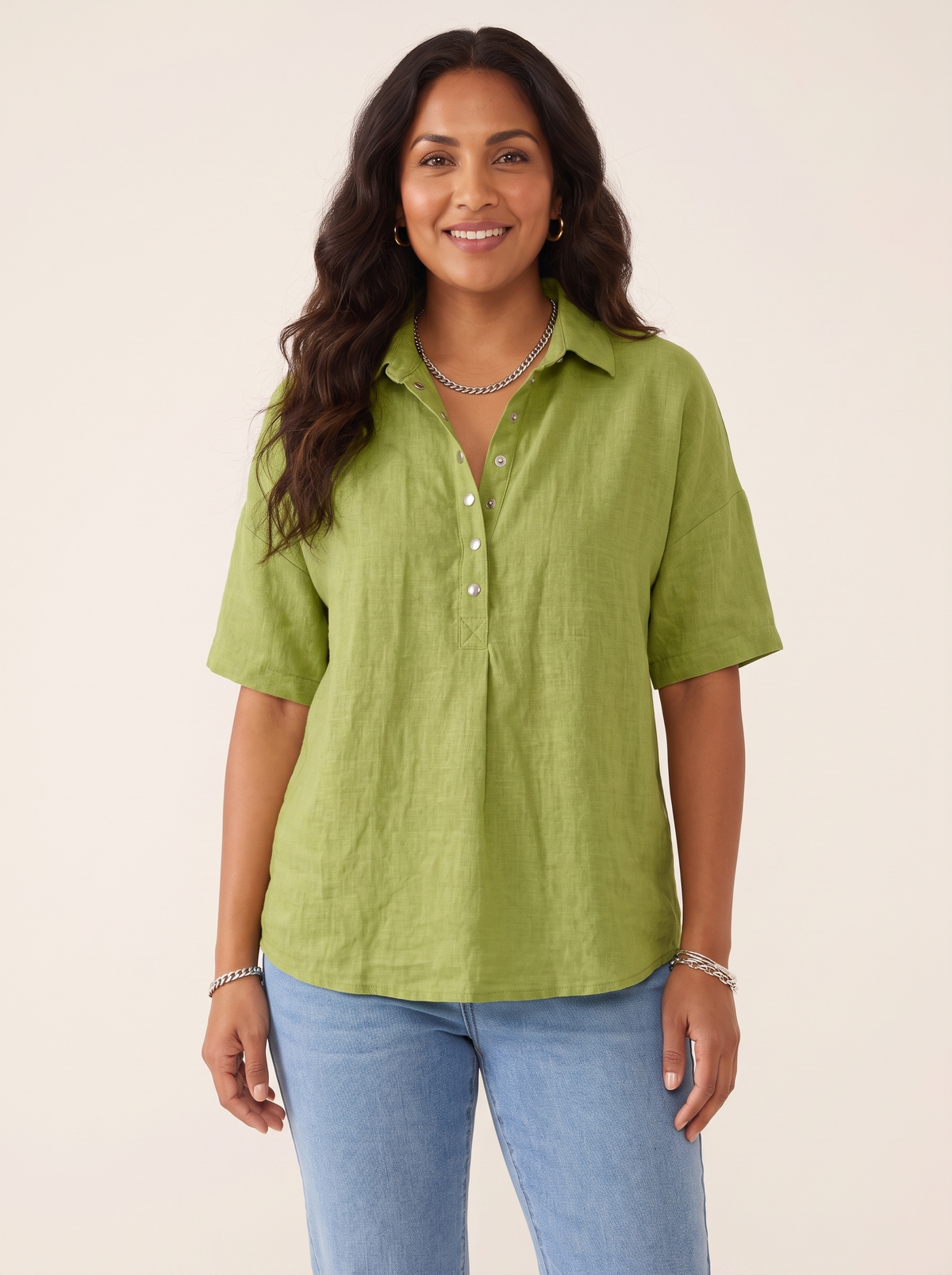Charlotte Green top front view
