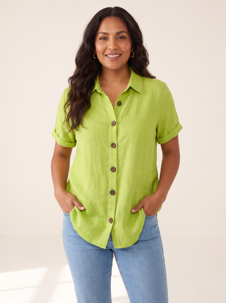 Gracie Green top front view