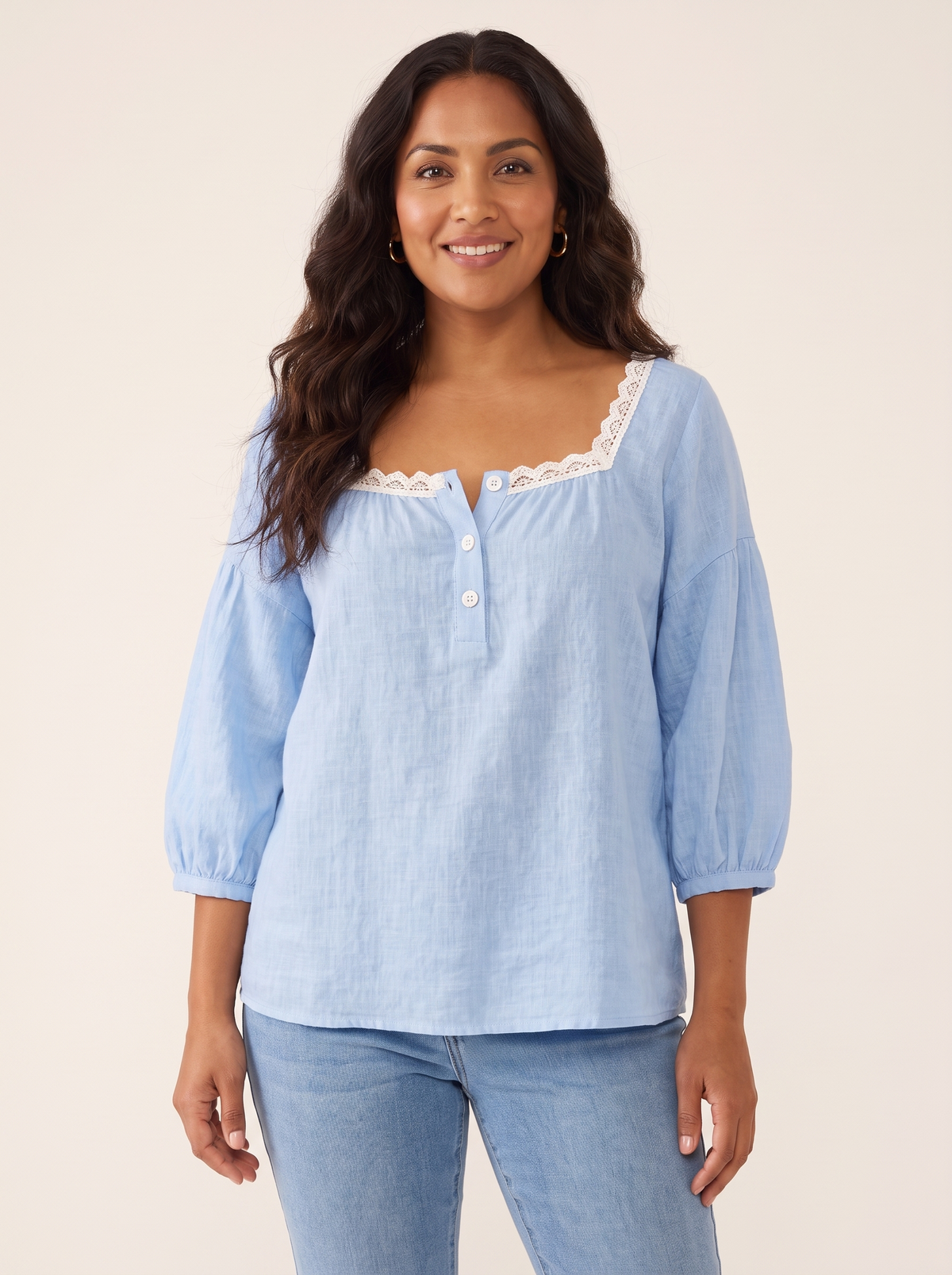 Elodie Blue top front view