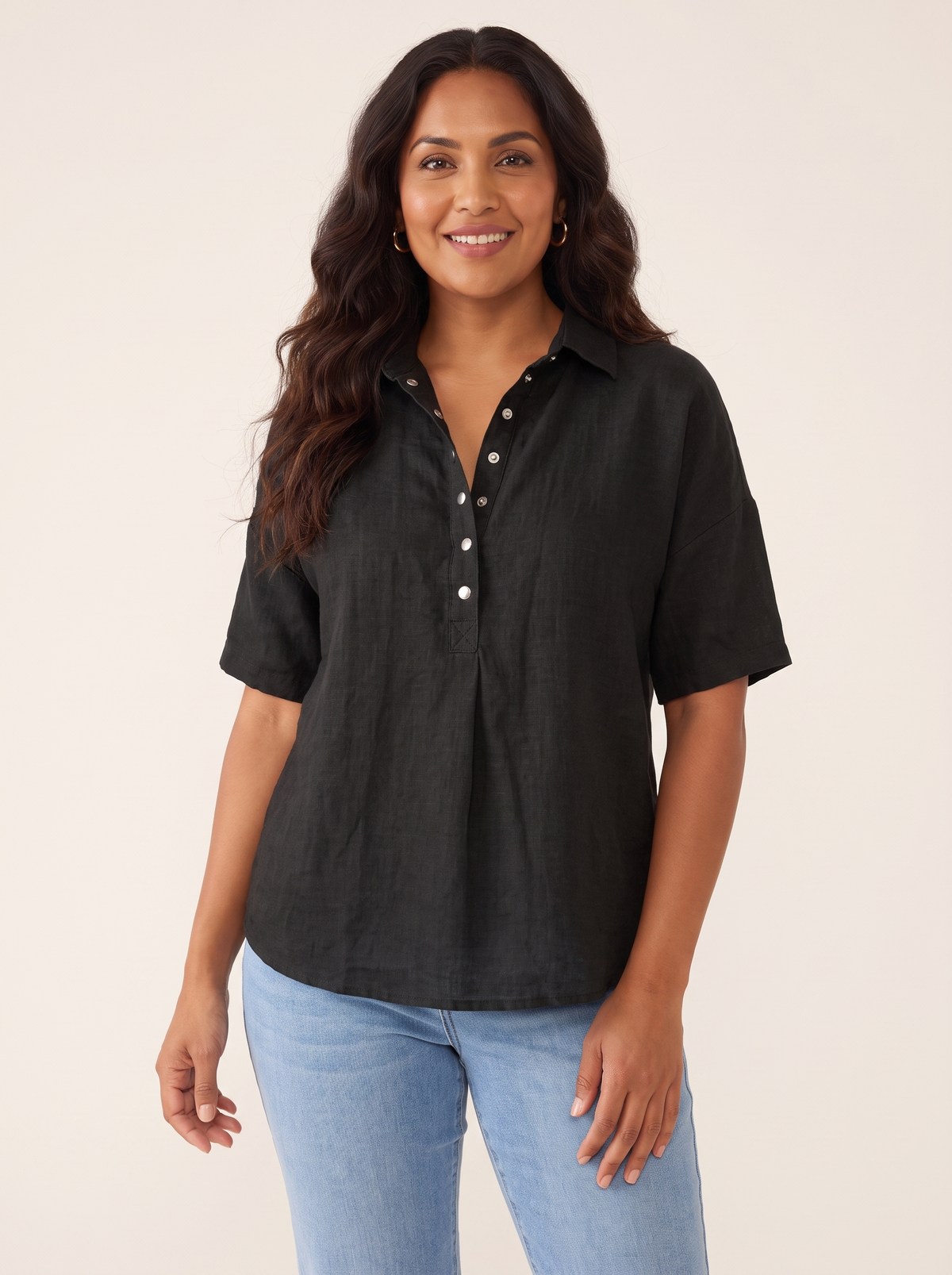 Charlotte Black top front view