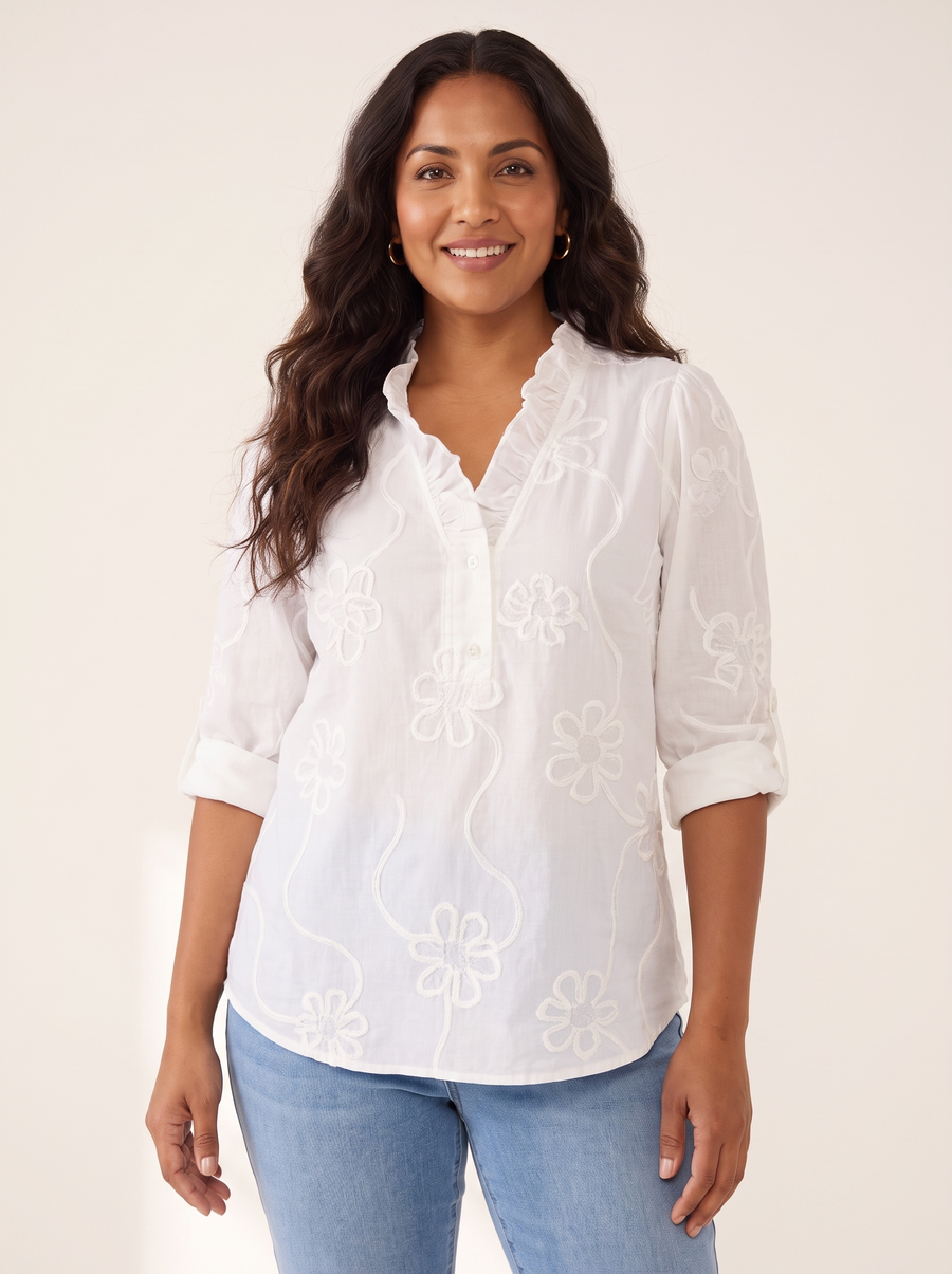 Amelia White top front view