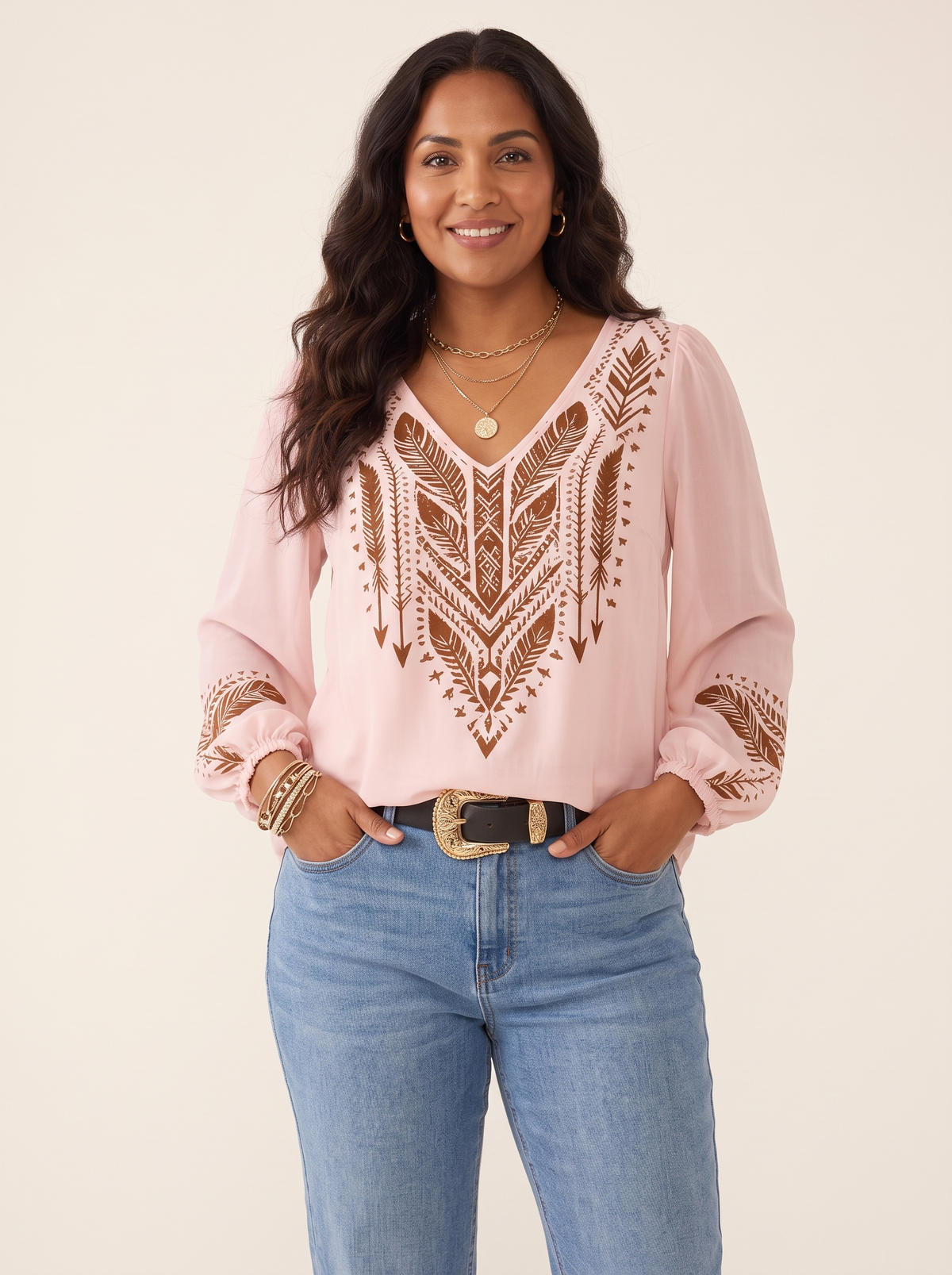 Sienna Pink top front view