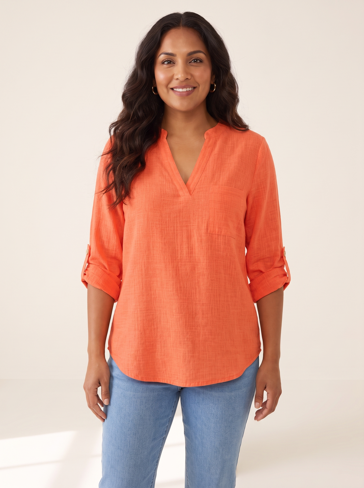 Noa Orange top front view