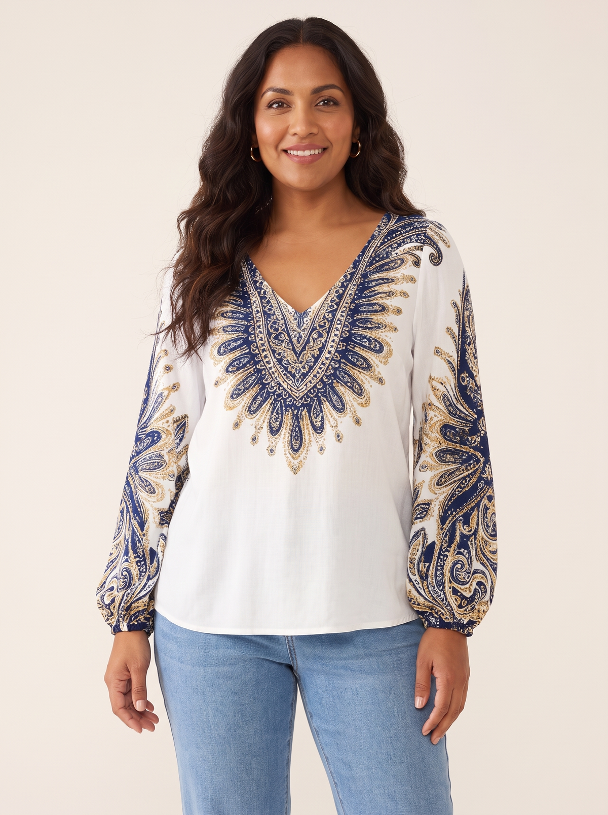 Elara Blue top front view