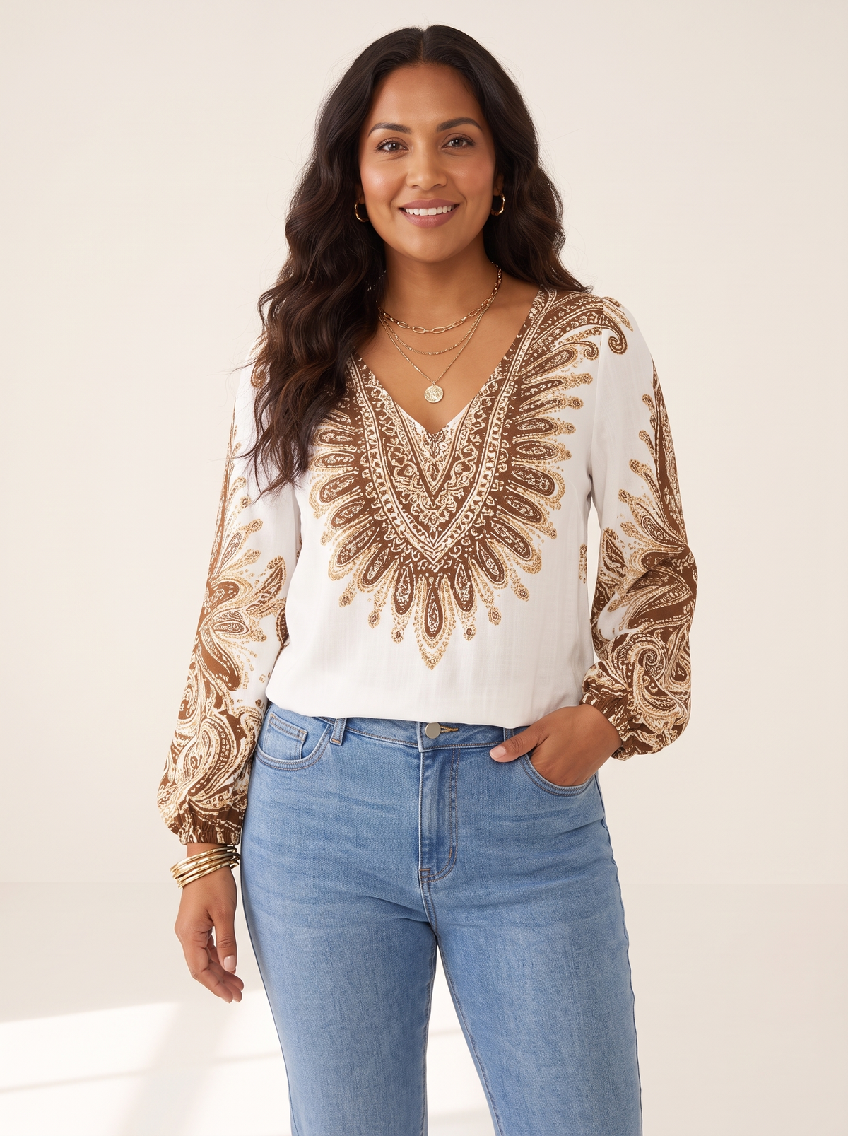 Elara Brown top front view