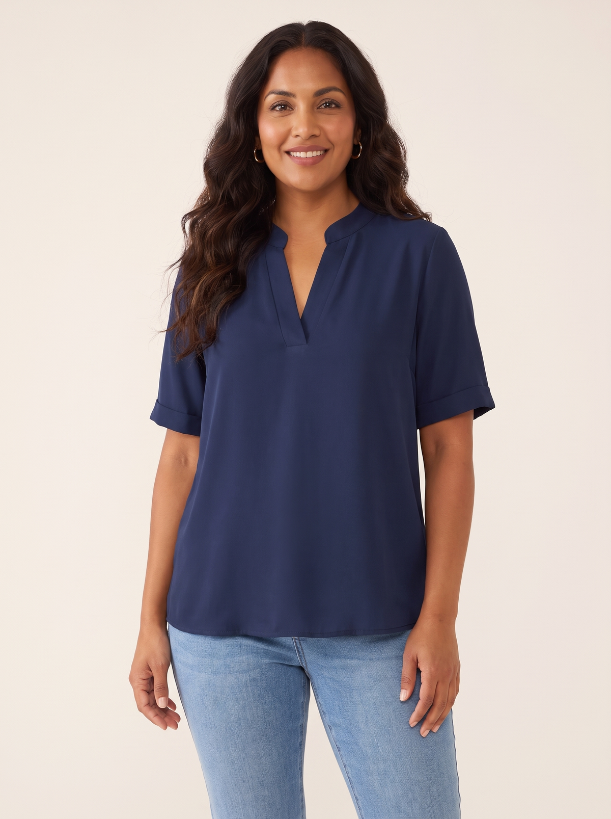 Margaux Navy Blue top front view