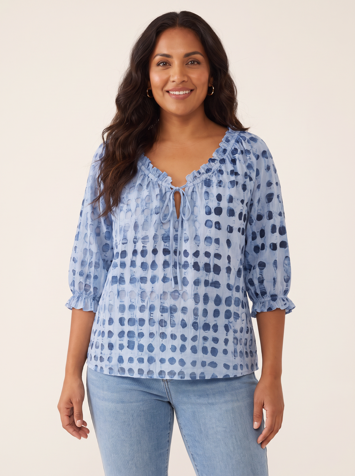 Candice Blue top front view