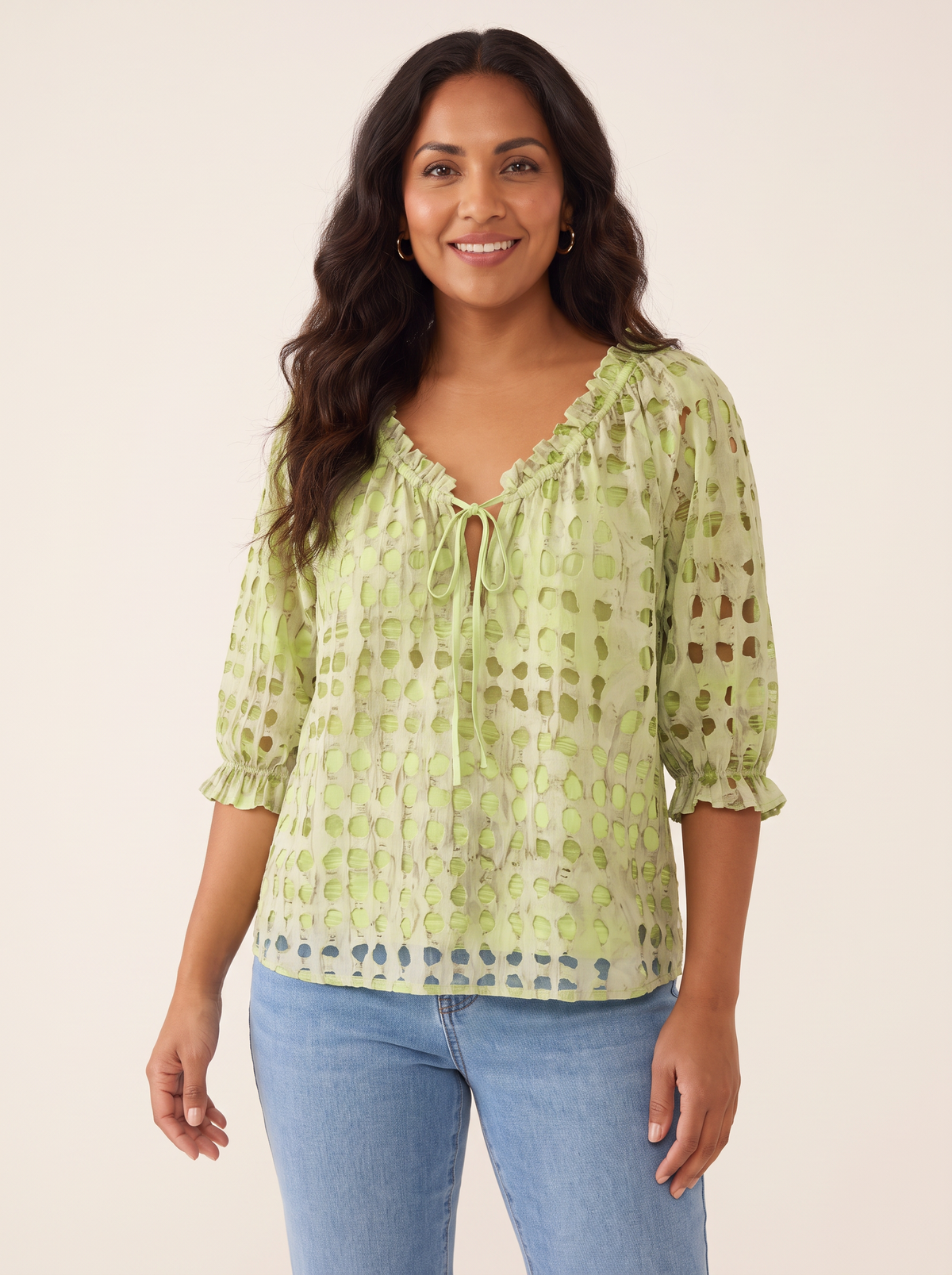 Candice Green top front view
