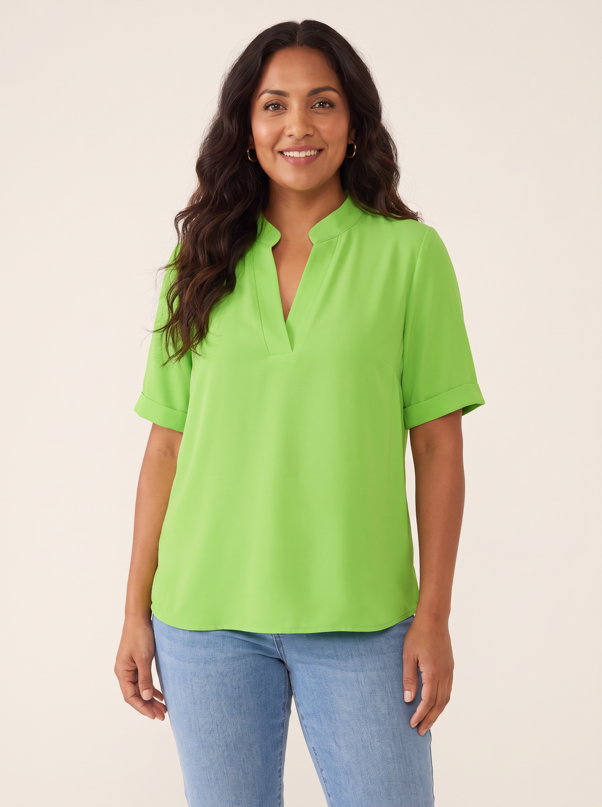 Margaux Green top front view