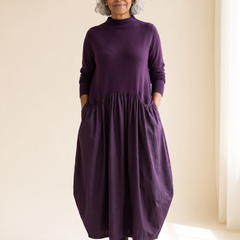 Odette oversized maxi dress in Purple
