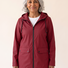 Rianna weatherproof jacket in wine red