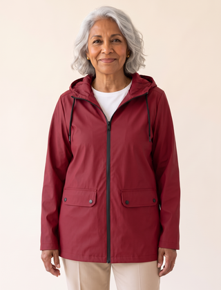 Rianna weatherproof jacket in wine red