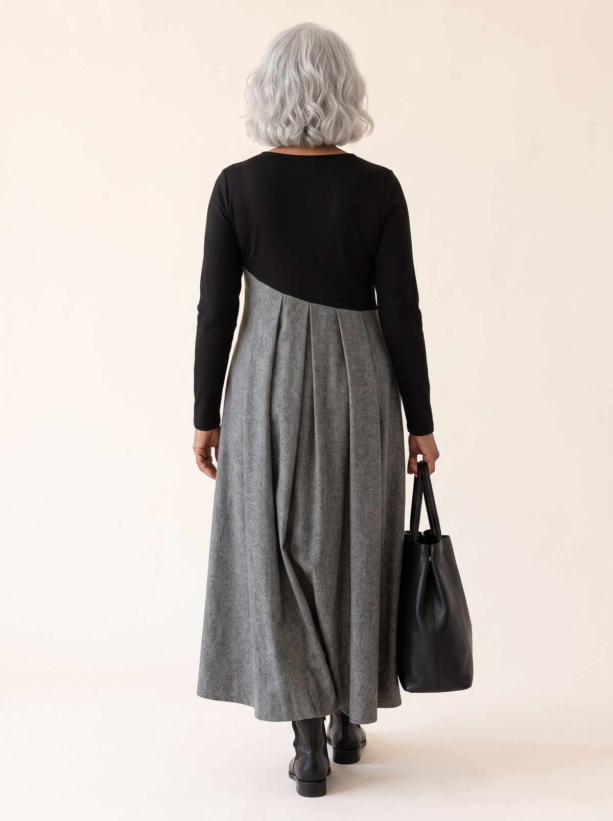 Casa long sleeve maxi dress, back view