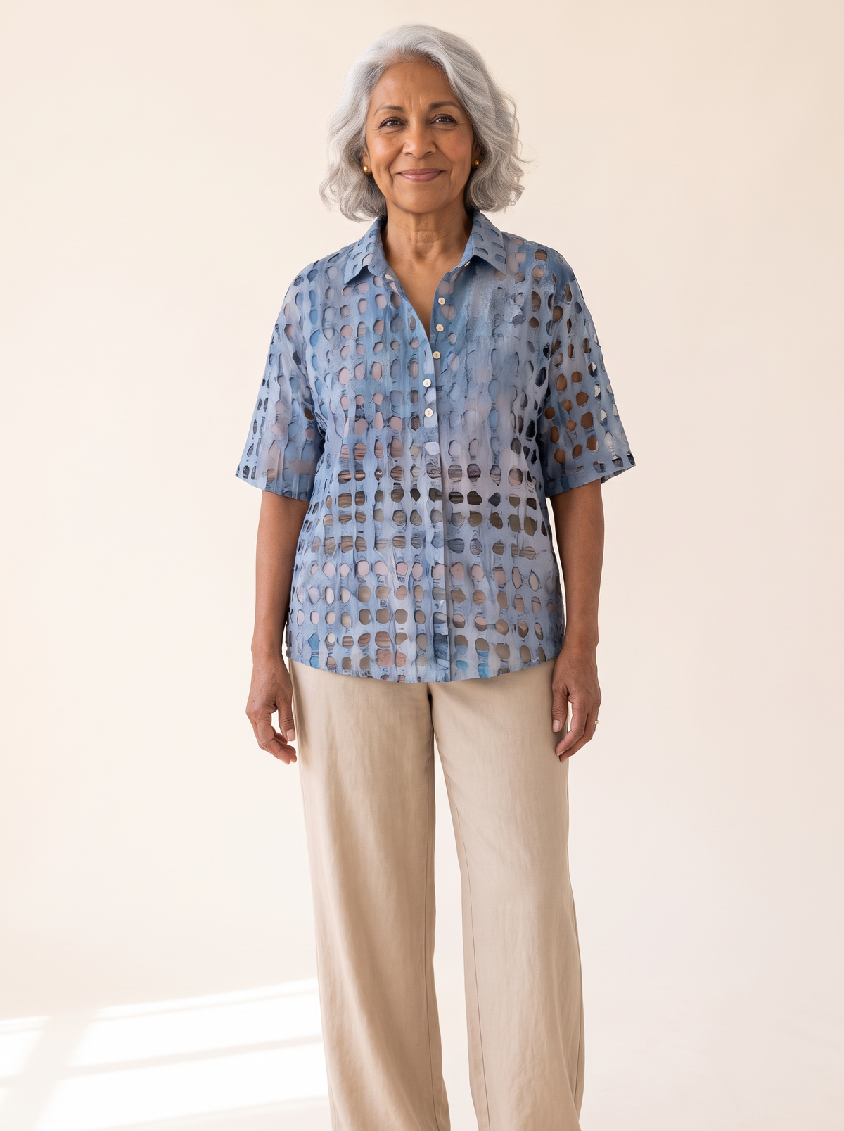 Melody relaxed comfort top in blue