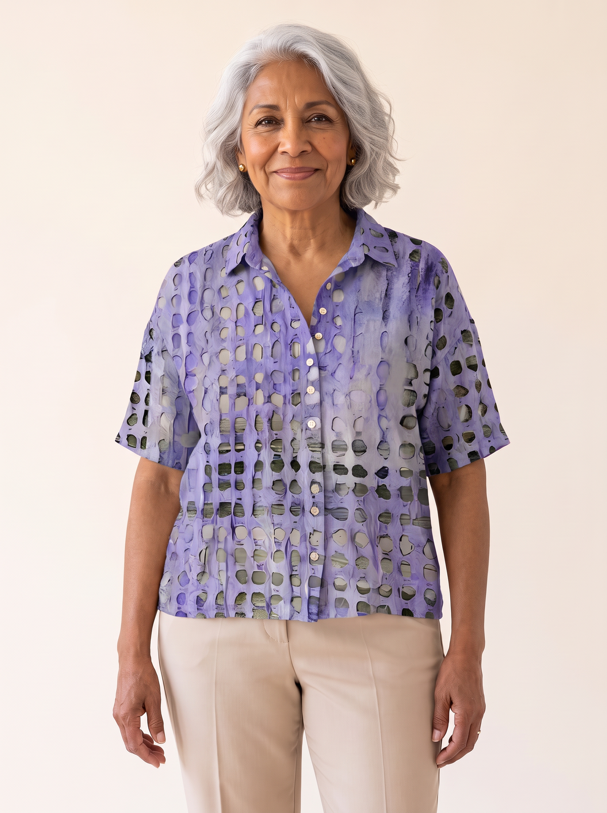 Melody relaxed comfort top in purple