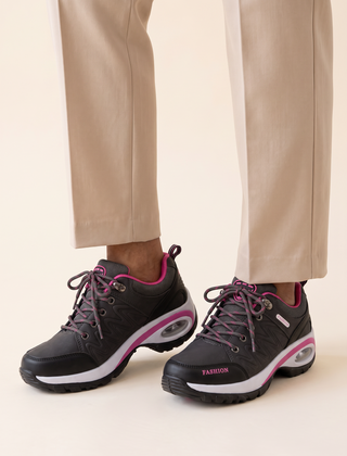 Camilla Cushioned Ergonomic Walking Shoes Gray front