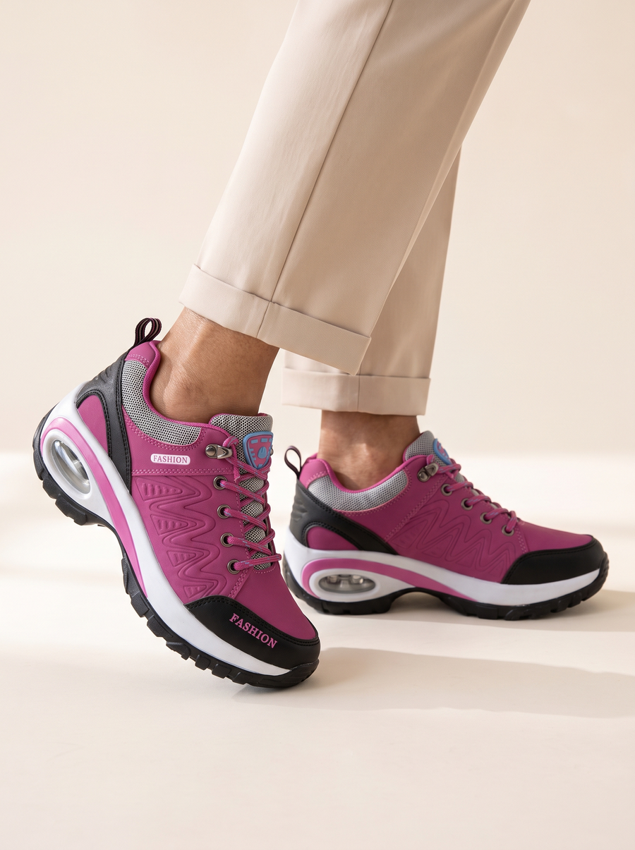 Camilla Cushioned Ergonomic Walking Shoes Light Pink front