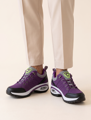 Camilla Cushioned Ergonomic Walking Shoes Purple front