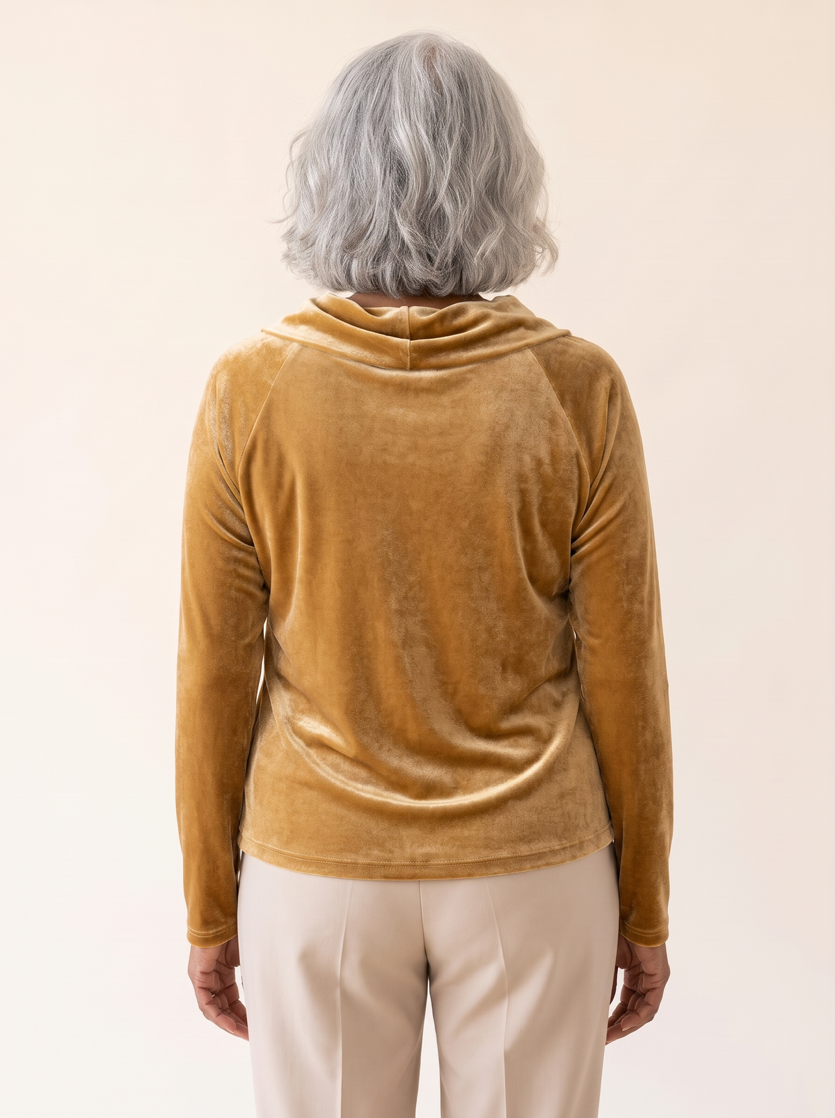 Willa | Velvet Draped Neck Top