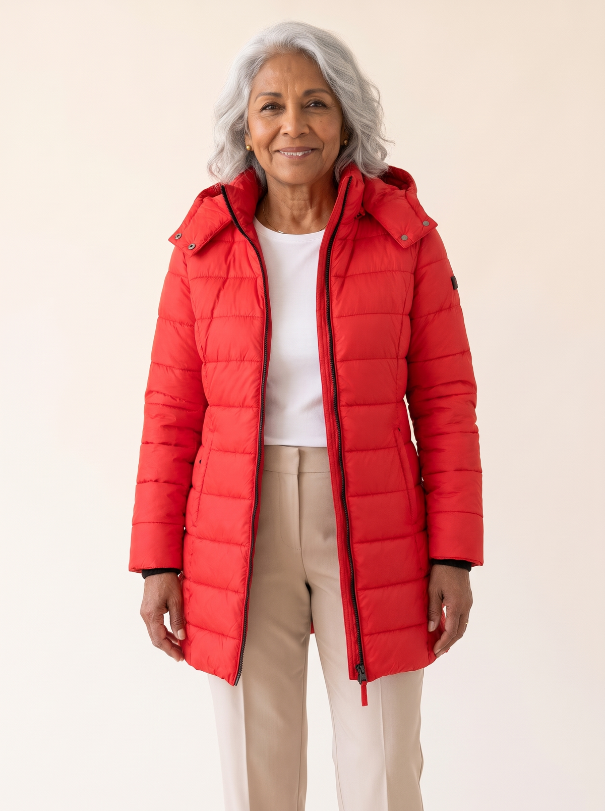Lucille | Long Hooded Puffer Coat