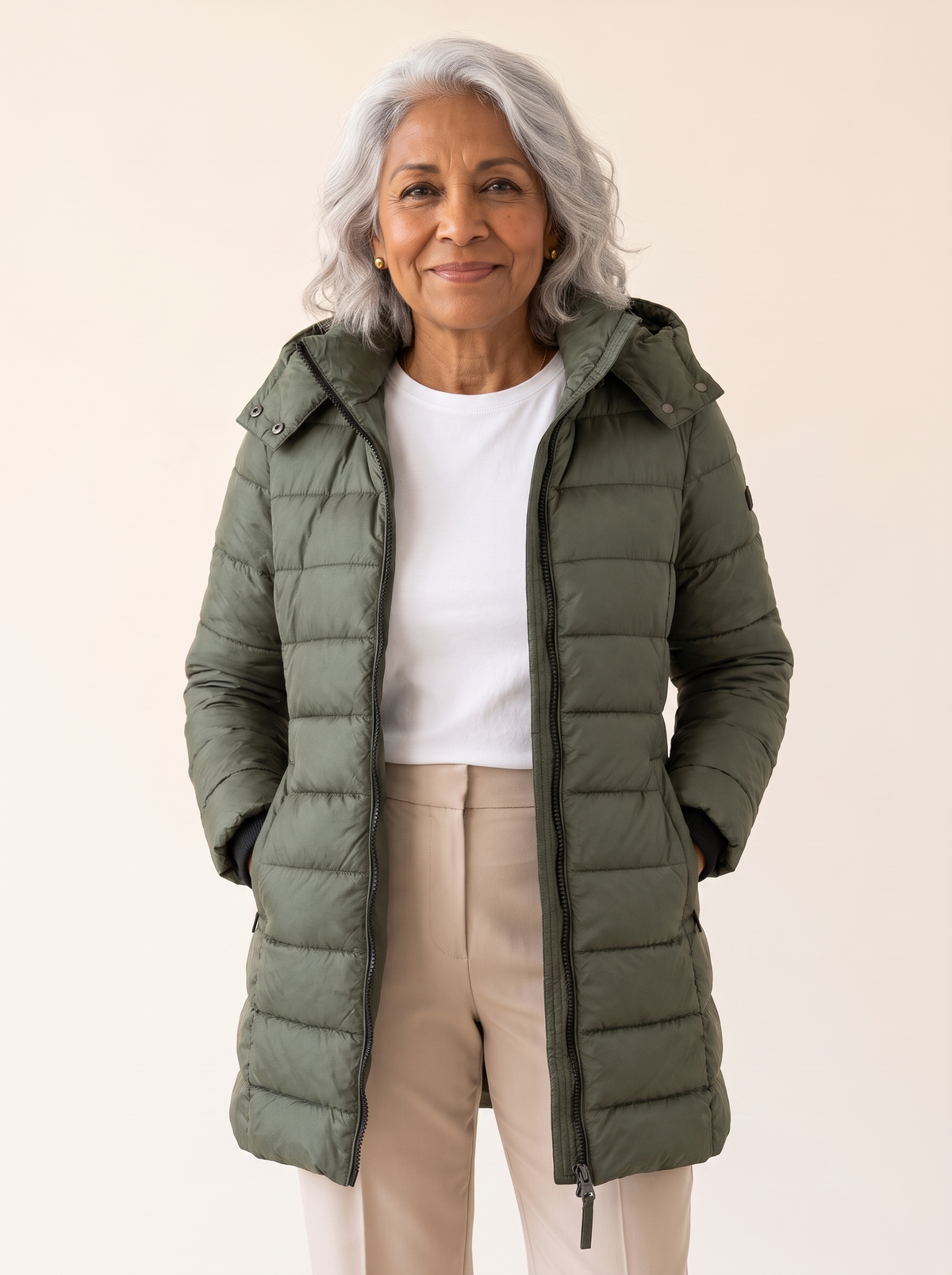 Lucille | Long Hooded Puffer Coat